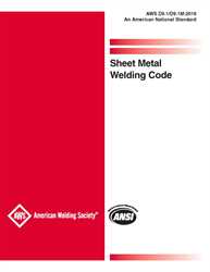 Picture of D9.1/D9.1M:2018 SHEET METAL WELDING CODE (HISTORICAL)