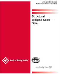 Picture of D1.1/D1.1M:2020 2ND PRINTING-STRUCTURAL WELDING CODE-STEEL (HISTORICAL)